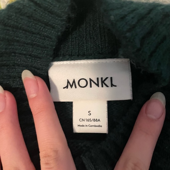 monki forest green knitted mock neck - Picture 4 of 5